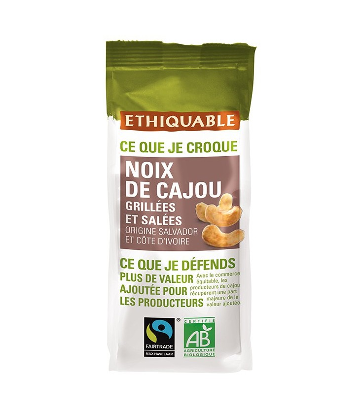 DATE PROCHE - Noix de Cajou Grillées et Salées bio & équitable