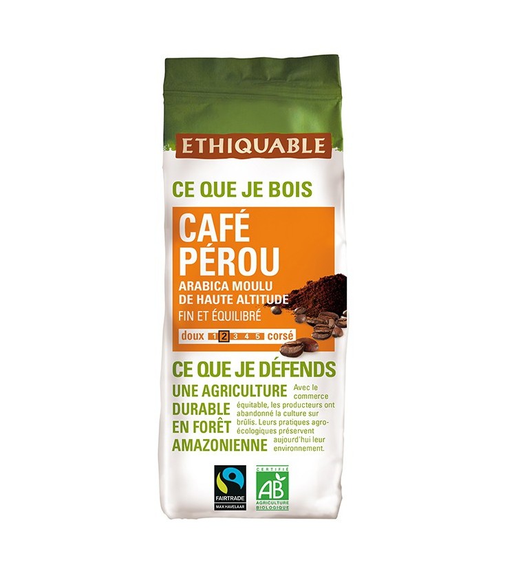 Café Pérou MOULU bio & équitable - 250 g