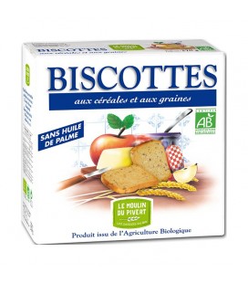 Biscottes aux céréales et aux graines bio & vegan