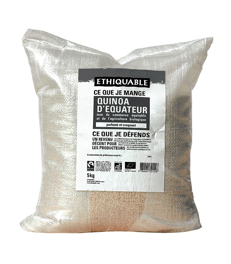 Quinoa Blond d'Équateur bio et équitable VRAC RHD 5 kg