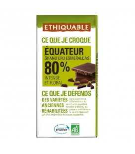 Chocolat Noir Grand Cru 80% bio & équitable