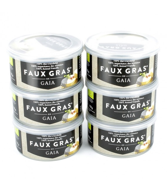 Lot de 6 Faux Gras de Gaia bio et sans huiles de palme