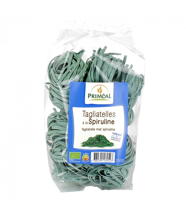 Tagliatelles à la spiruline bio