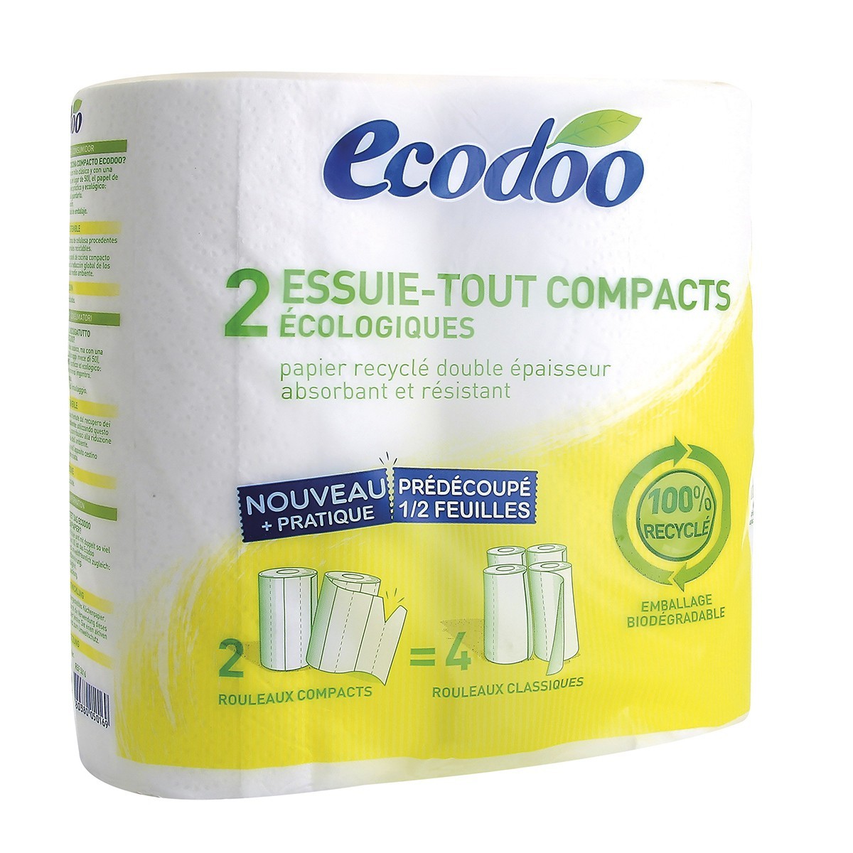 Essuie-tout (sopalin) compacts écologiques et 100 % récyclé