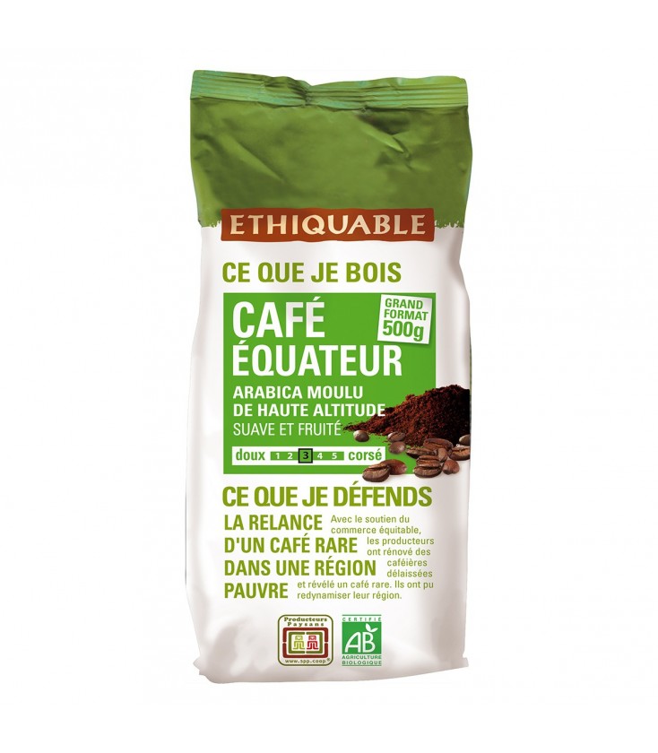 Café Équateur MOULU bio & équitable - 500 g