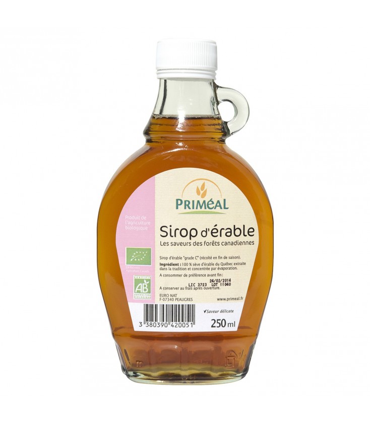 Sirop d'Érable bio pur de grade C