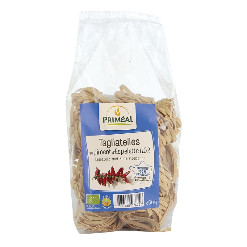 Tagliatelles au piment d'Espelette bio - 250 g | PRIMÉAL