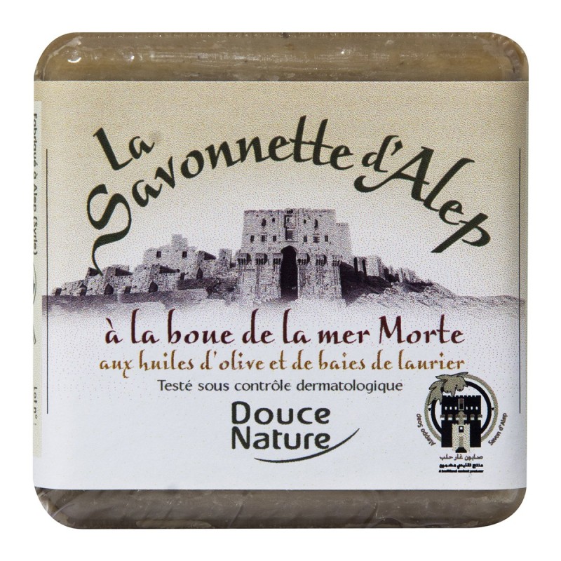 Savonnette d'Alep à la boue de la mer Morte et aux huiles d'olive et de baies de laurier - 100 g | DOUCE NATURE