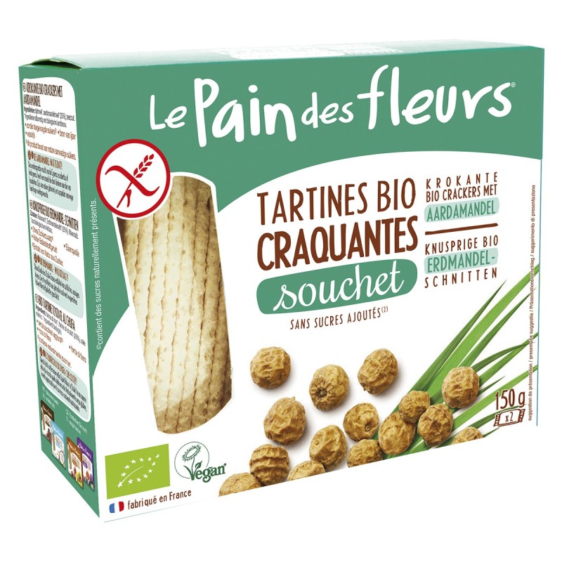 Tartines craquantes au souchet sans gluten bio