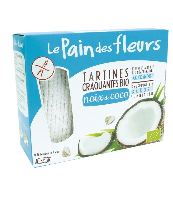 Tartines craquantes à la coco sans gluten bio
