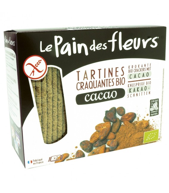 Tartines craquantes au cacao sans gluten bio