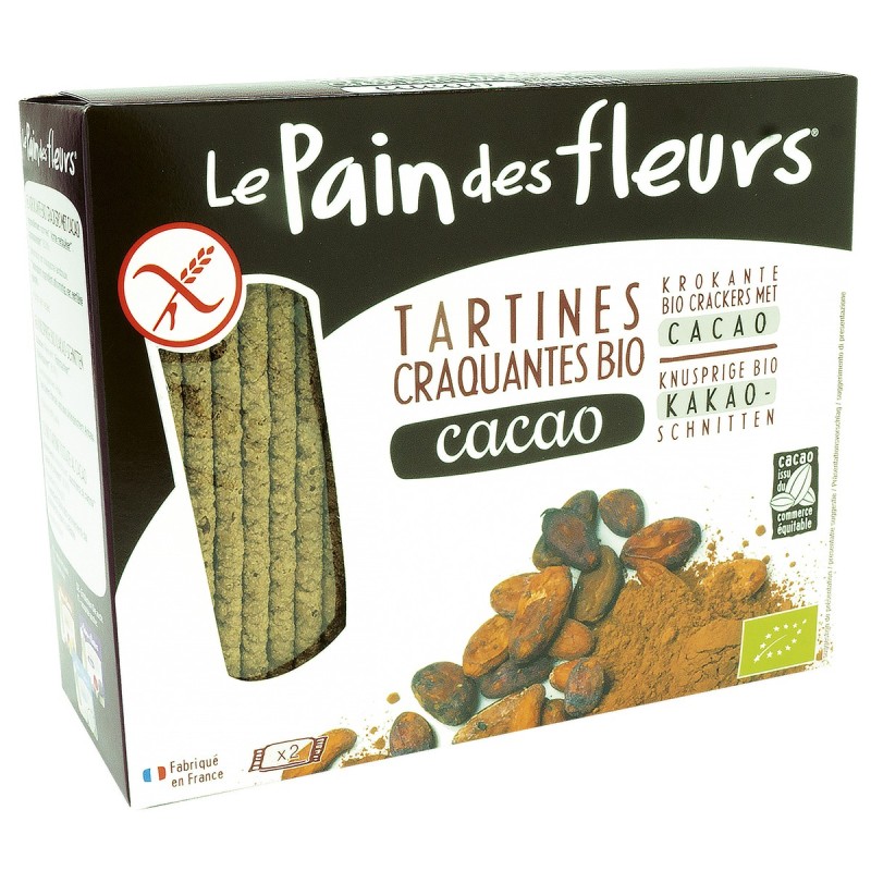Tartines craquantes au cacao sans gluten bio