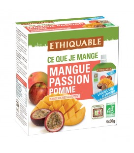 Purée Mangue, Passion Pomme bio & équitable en gourdes